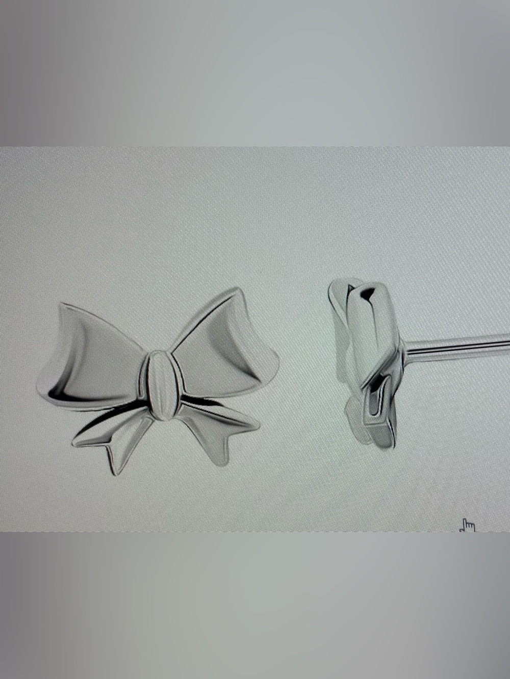 Aleure Precioso 18 K Gold Over Sterling Silver Bow Stud Earrings 0.236"x0.315"